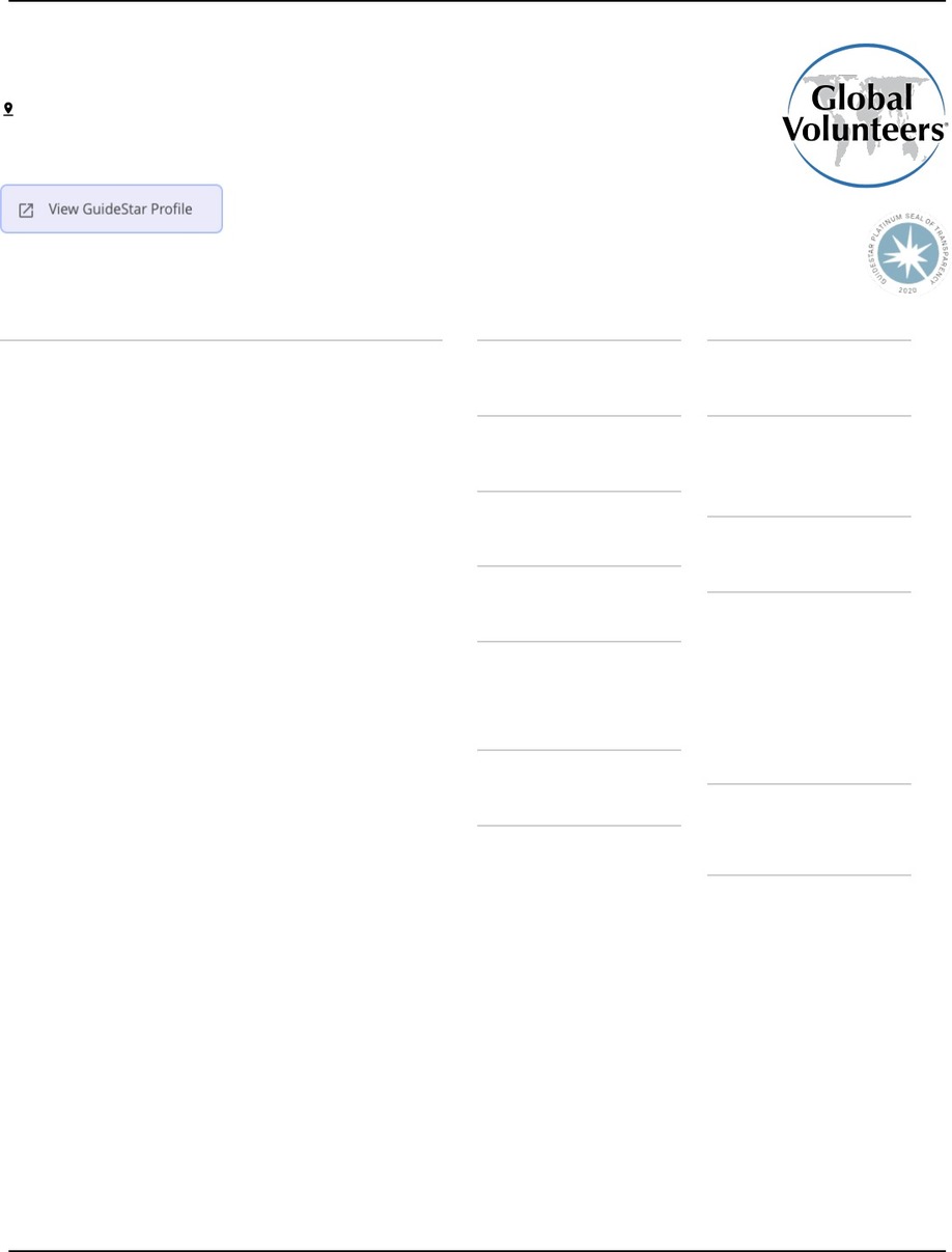 Guidestar Check Sample Global Volunteers GuideStar Profile